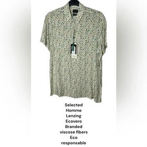 Selected Homme,men shirt L,XL,XXL.Short sleeve shirt, viscose Lenzing,travel NWT